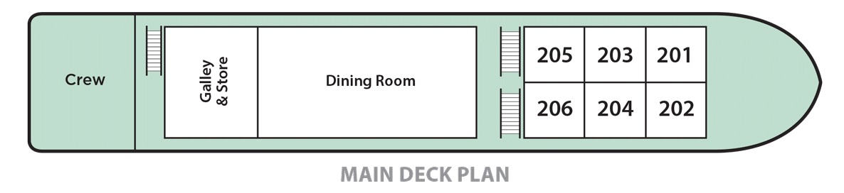 Pandaw RV Mekong Pandaw Deck Plans Main Deck.png